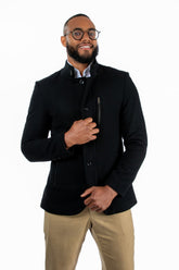 Abrigo Emiliano Negro de Lana para Hombre | Telani