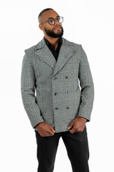 Abrigo Josue Cuadros de Lana para Hombre
