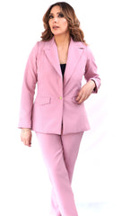 Abrigo elegante color palo de rosa para mujer Telani