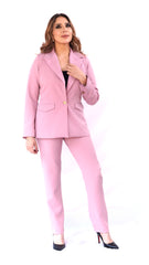 Abrigo femenino palo de rosa ideal para otoño invierno