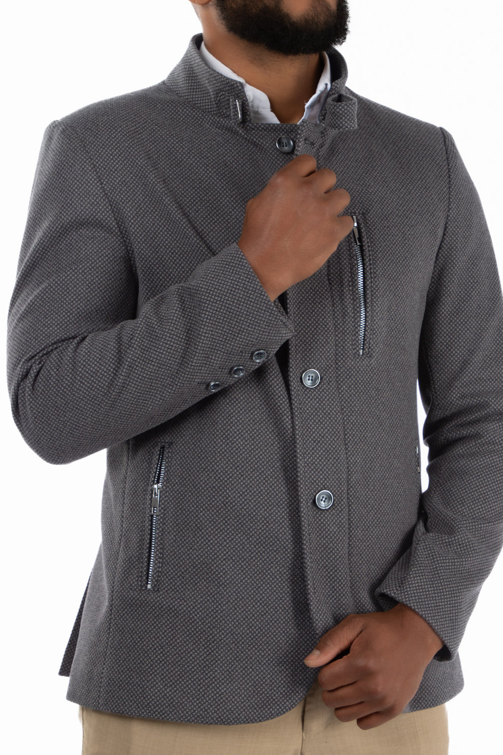 abrigo emiliano gris estilo ejecutivo hombre
